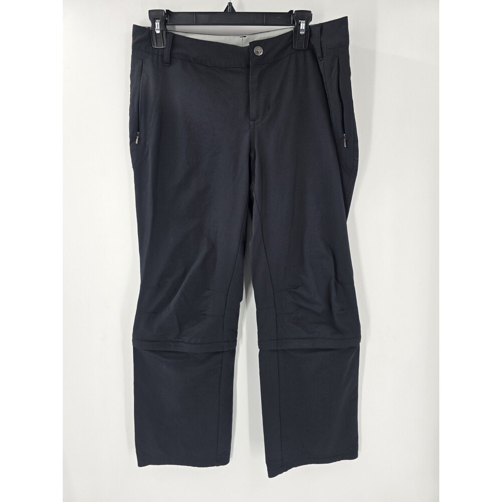 REI Womens Northway Convertible Pants Black Sz 10P Zip Off Pants Hiking Gorpcore